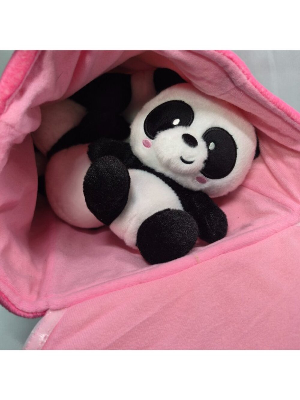 Trends UK Panda Bears Plush Storage Bag w/ 6 Mini Panda Plush Kawaii Collectible - Picture 10 of 14